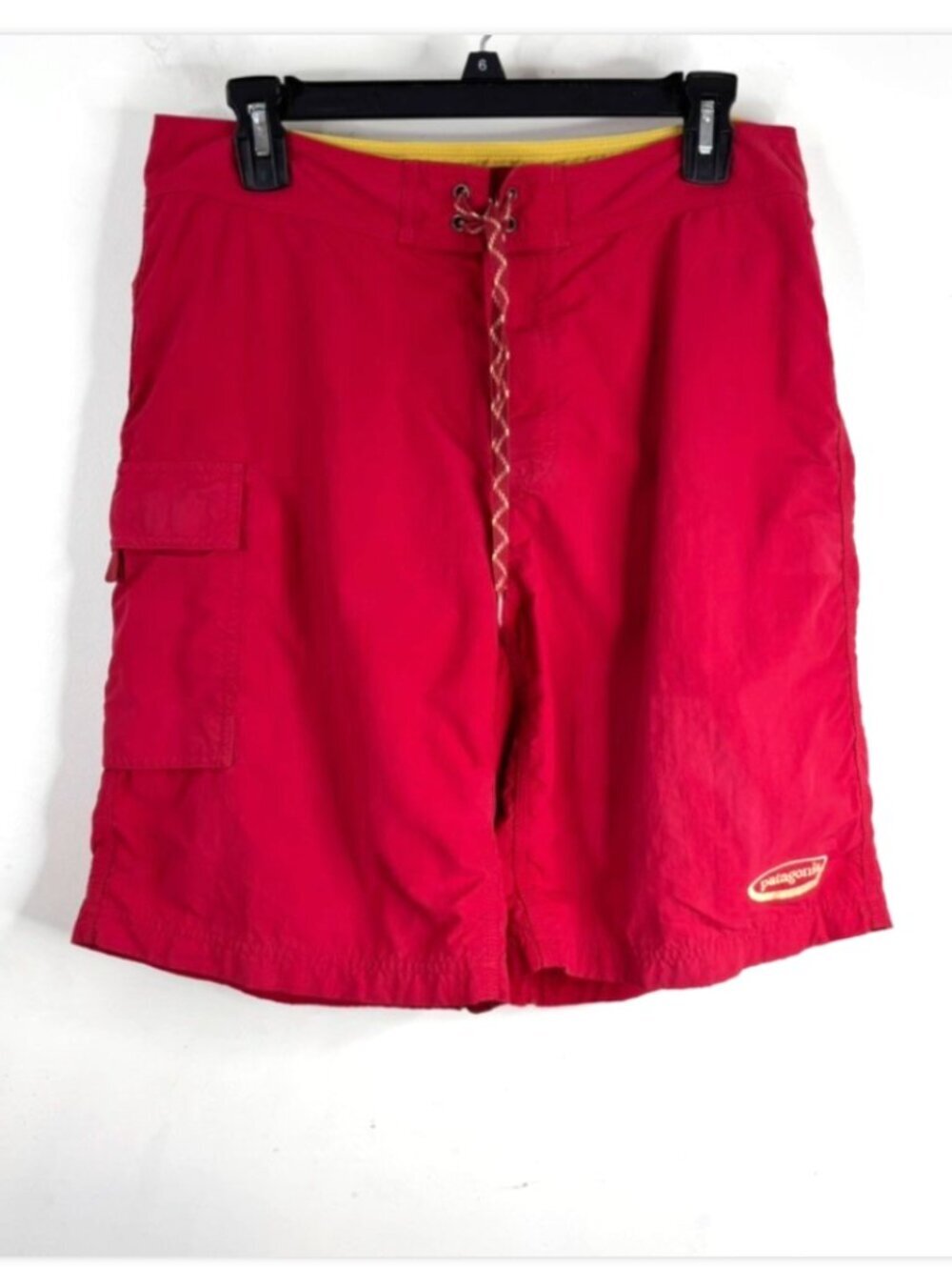 Vintage Patagonia 9" Swim Trunks Mens 33 Red Nylon Cargo Board Shorts Gorpcore